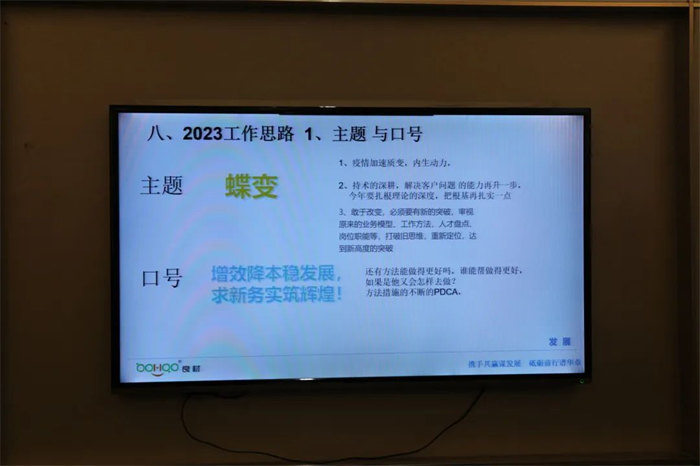 廣東博皓召開2022年度年終總結(jié)暨2023年工作計(jì)劃會(huì)議：2023年主題與口號